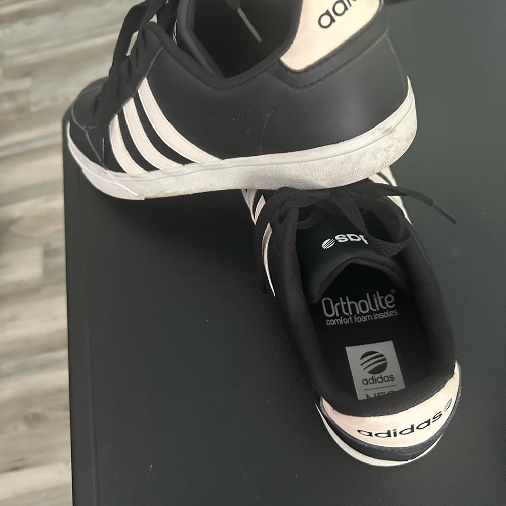 Adidas Black and White Sneakers Classic Design—NEO ORTHOLITE - Picture 2 of 5